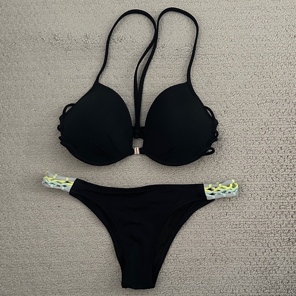 VICTORIA SECRET Black Bikini Top and Bottom